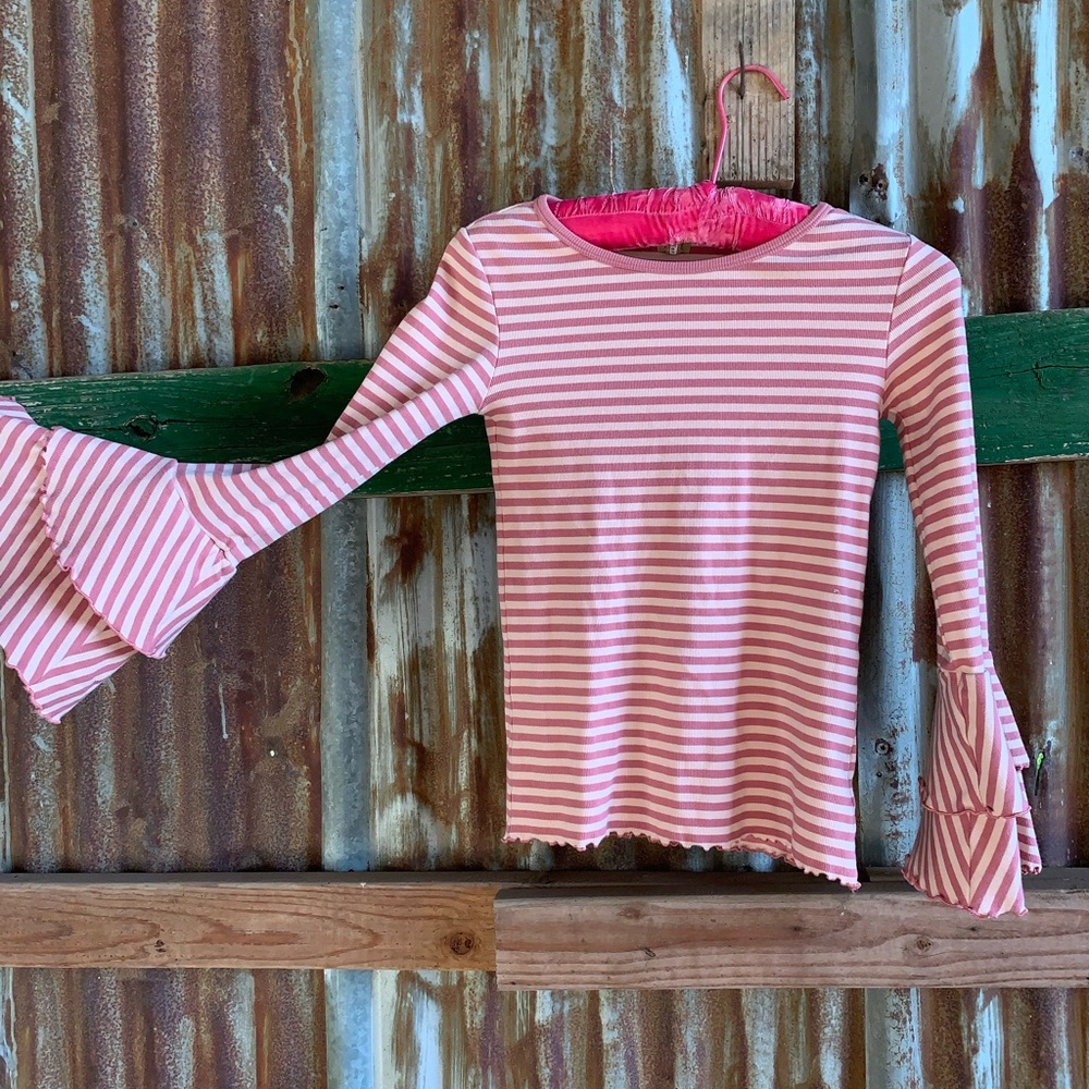 striped bell sleeve shirt!
